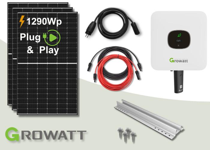 Balkonkraftwerk Trapezdach Komplettset