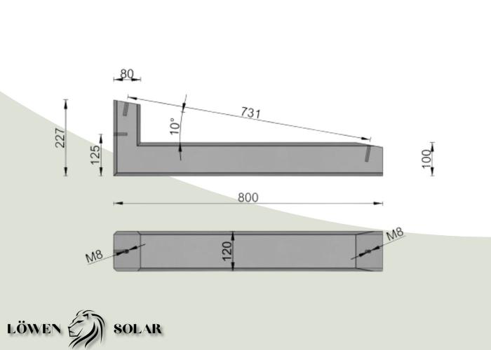 Flachdachhalterung