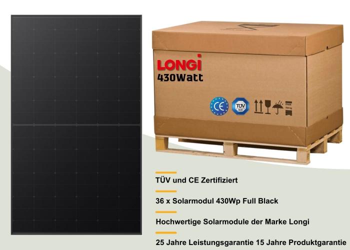 Palette Longi 430W Solarmodul