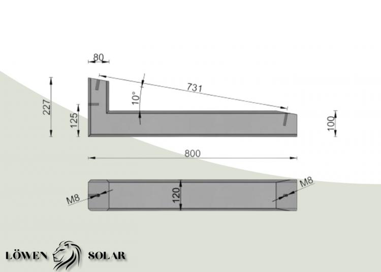 Flachdachhalterung