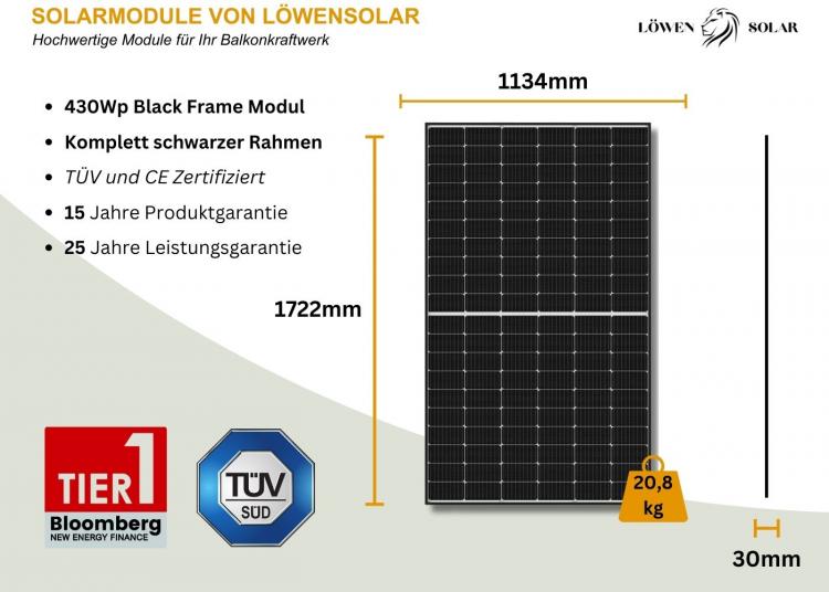 Balkon Solaranlage mit Speicher