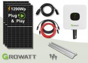 Balkonkraftwerk Komplettset K2 Trapezdach Trio Set