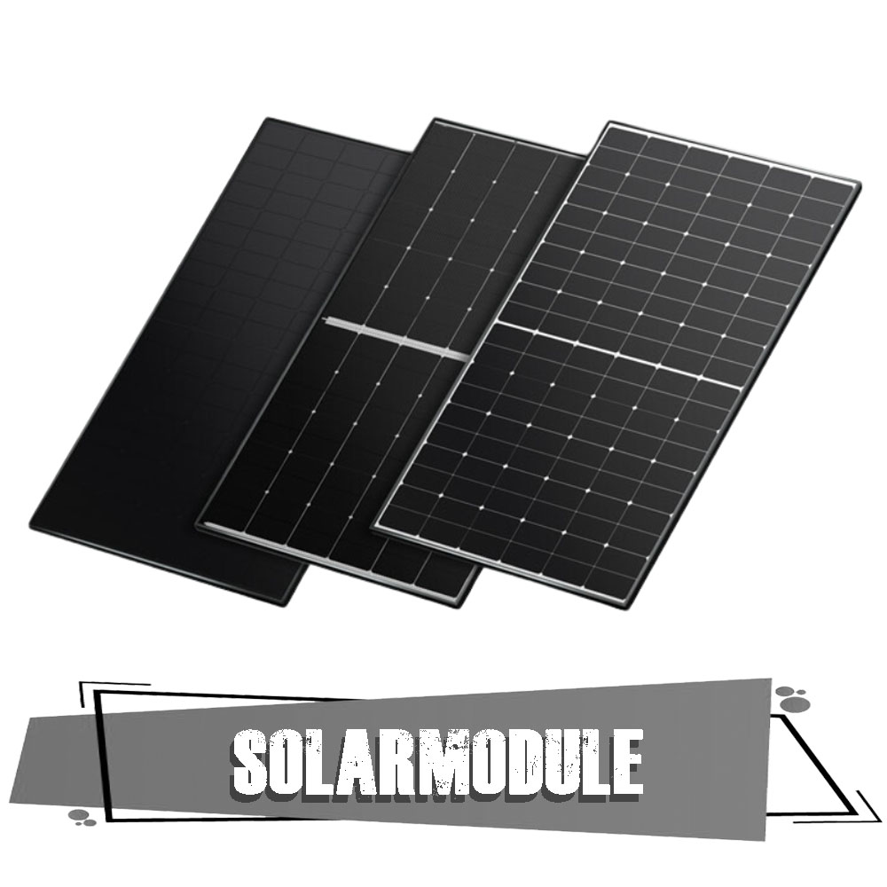 Solarmodule in Black Frame & Full Black
